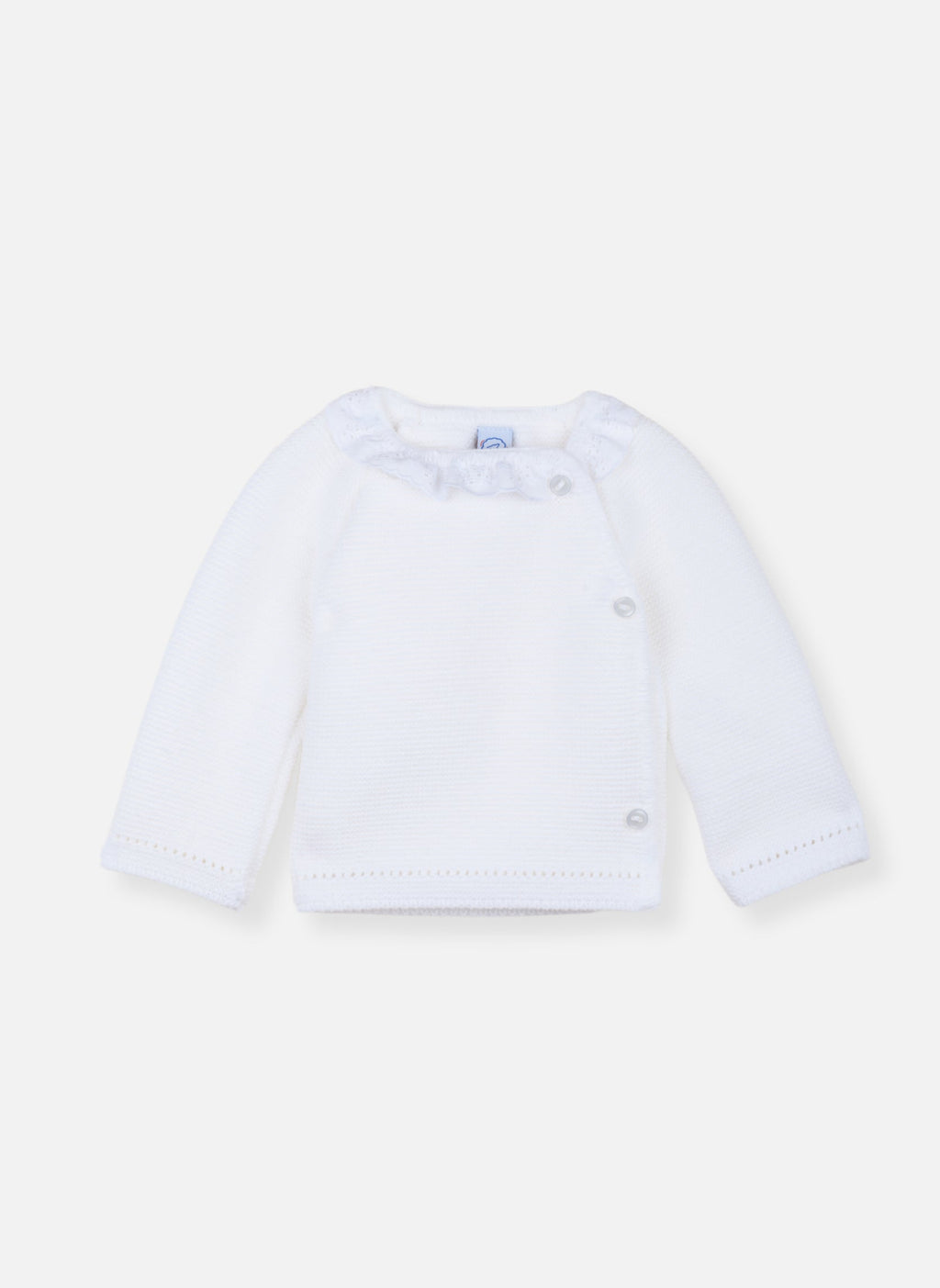 Brassière Avec Col Brodé - Blanc