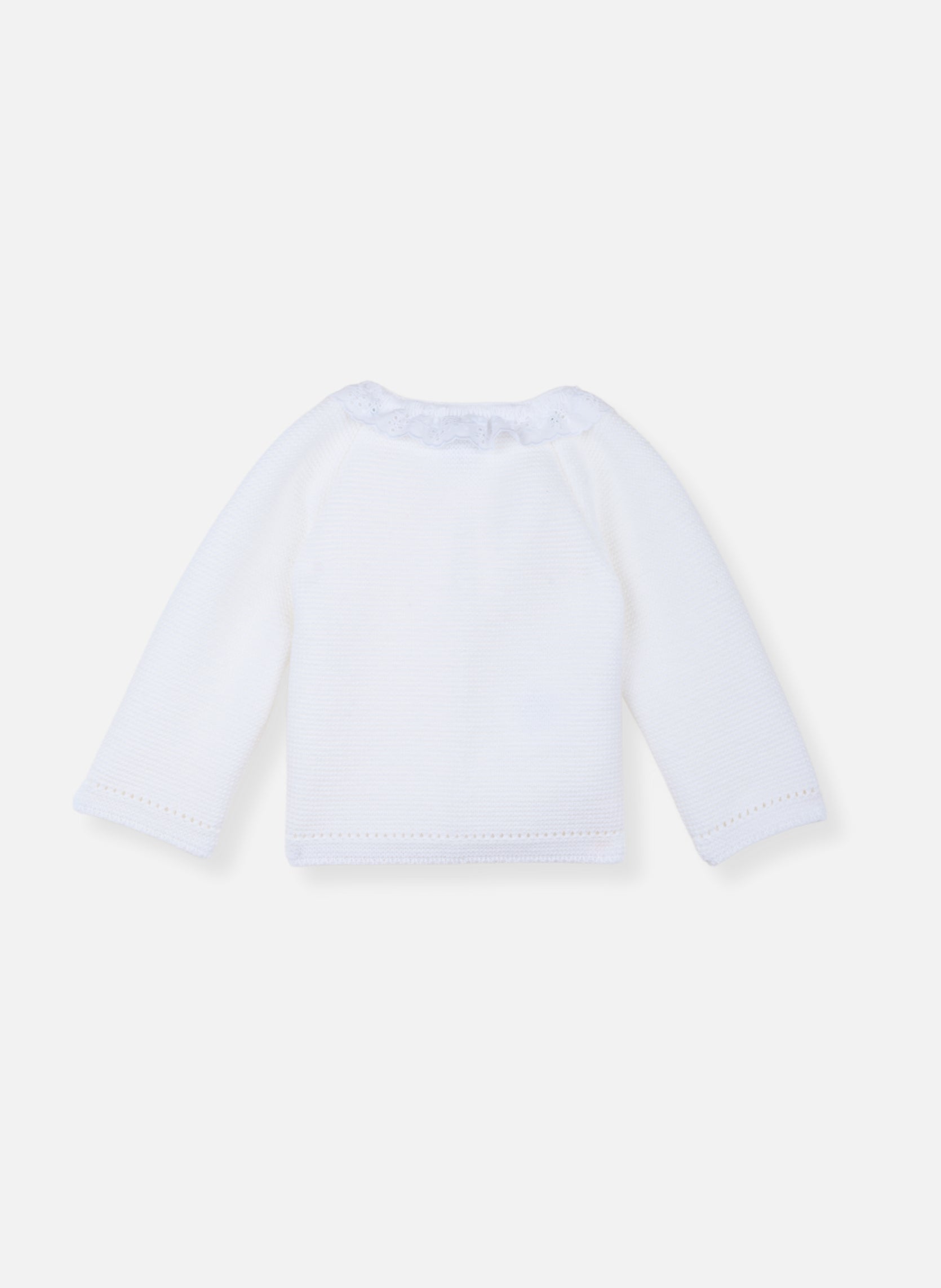 Brassière Avec Col Brodé - Blanc