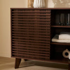 Anna - Buffet 2 Portes Coulissantes - Effet Bois