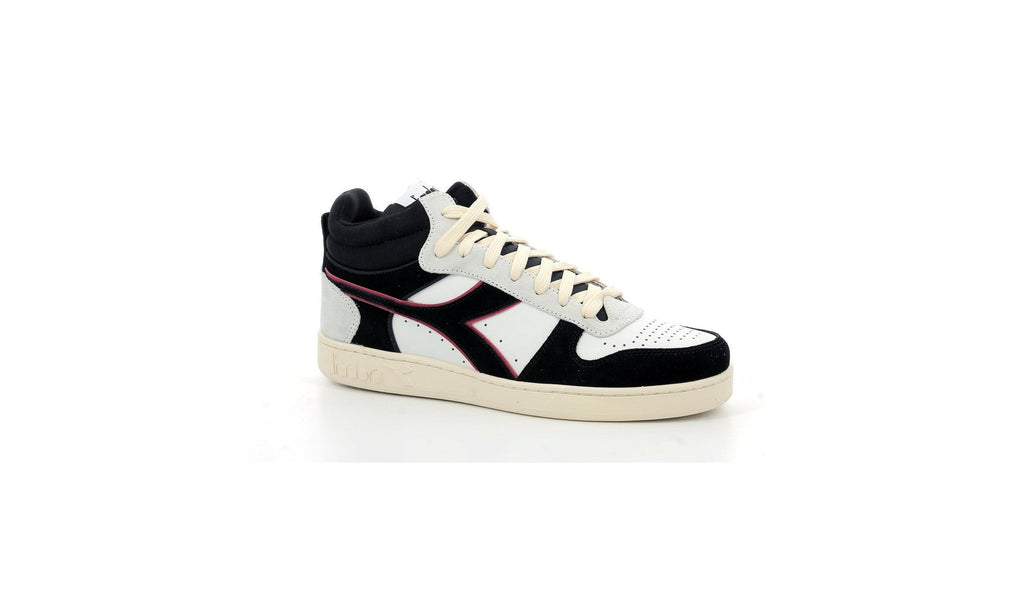Diadora - Sneakers Haut Magic Basket - White/Black/Dark Red - Mixte