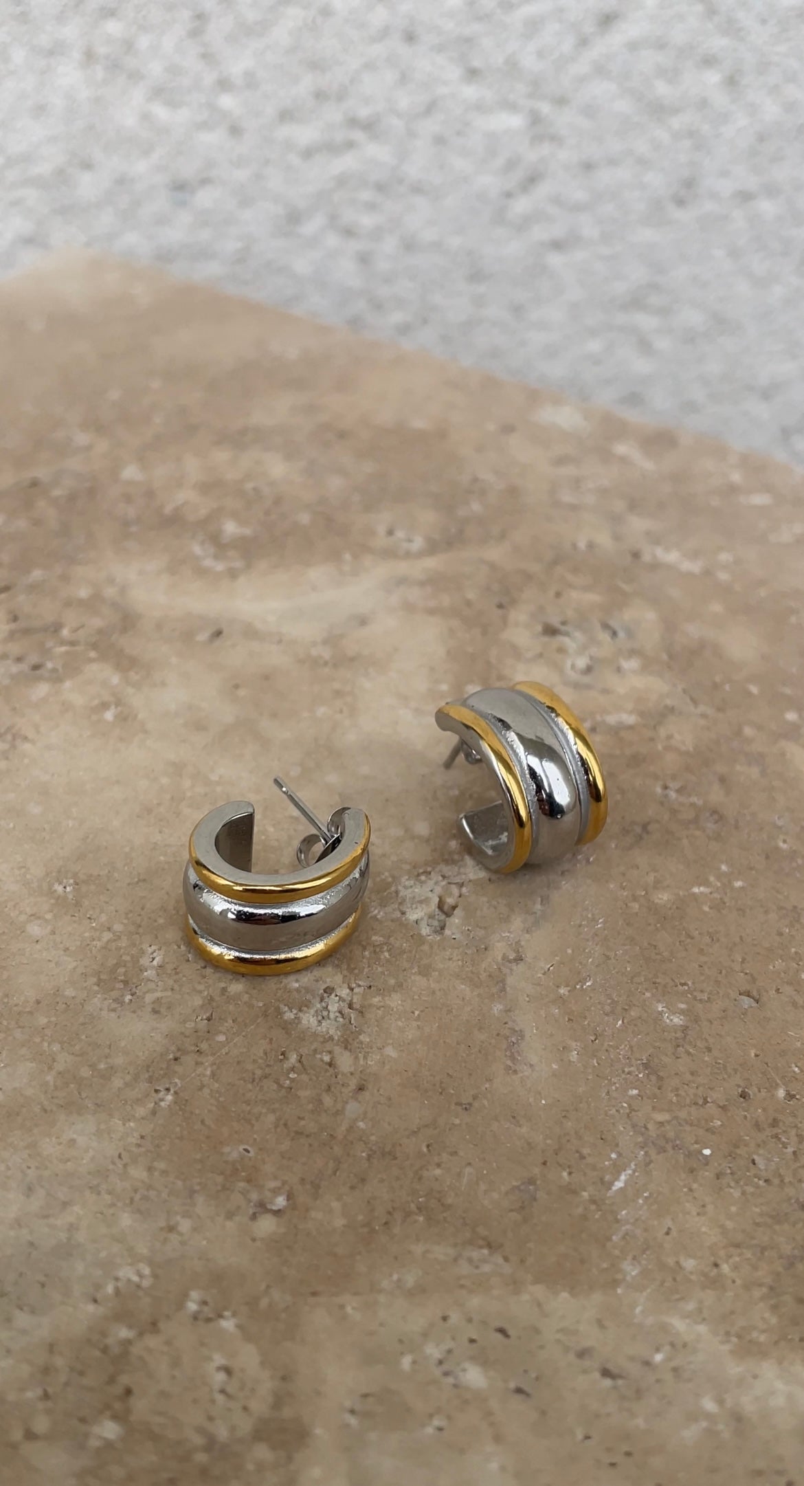Boucles D'Oreilles Bicolor