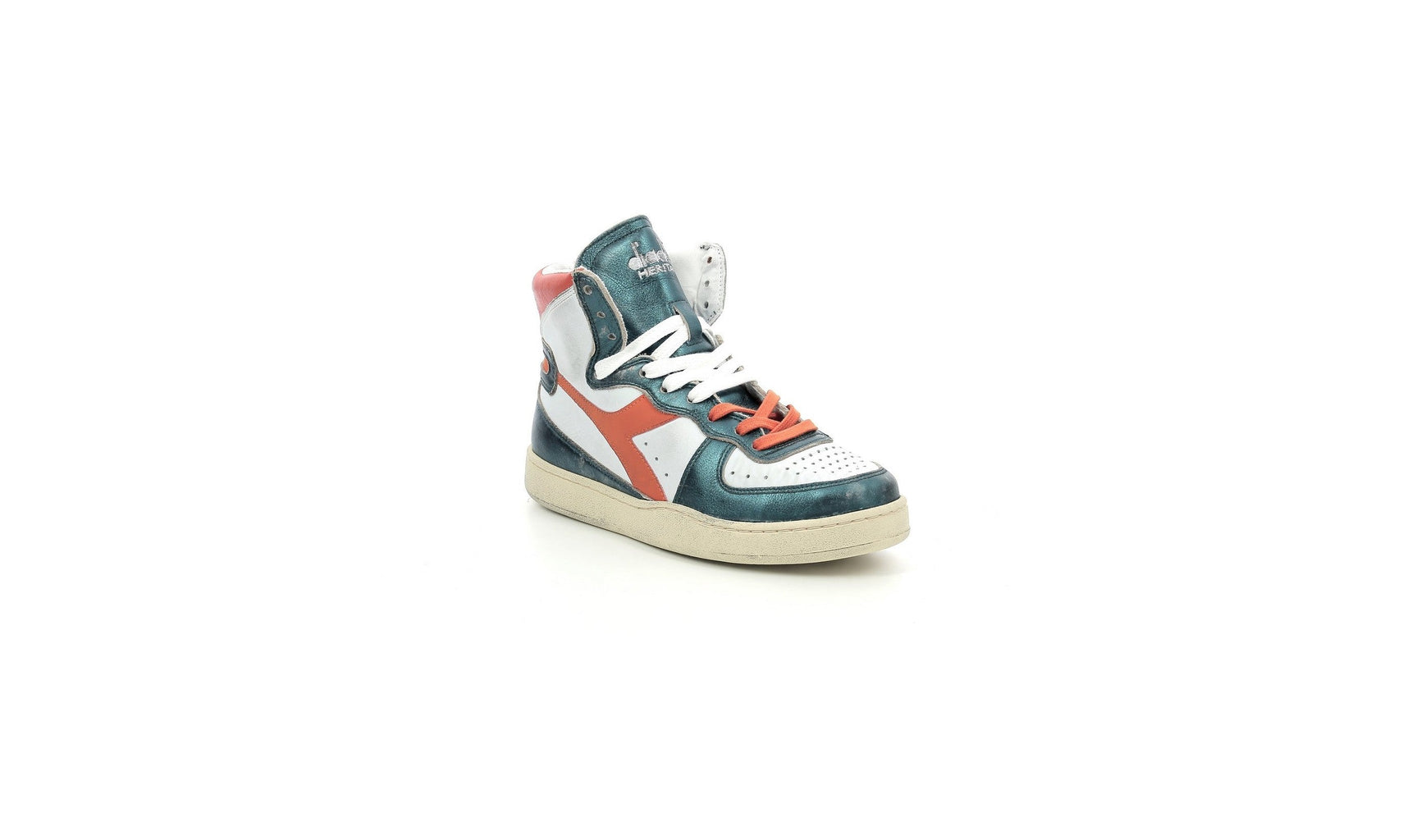 Diadora - Sneakers Haut Metal Mix Used - White/Tropical Orange - Mixte