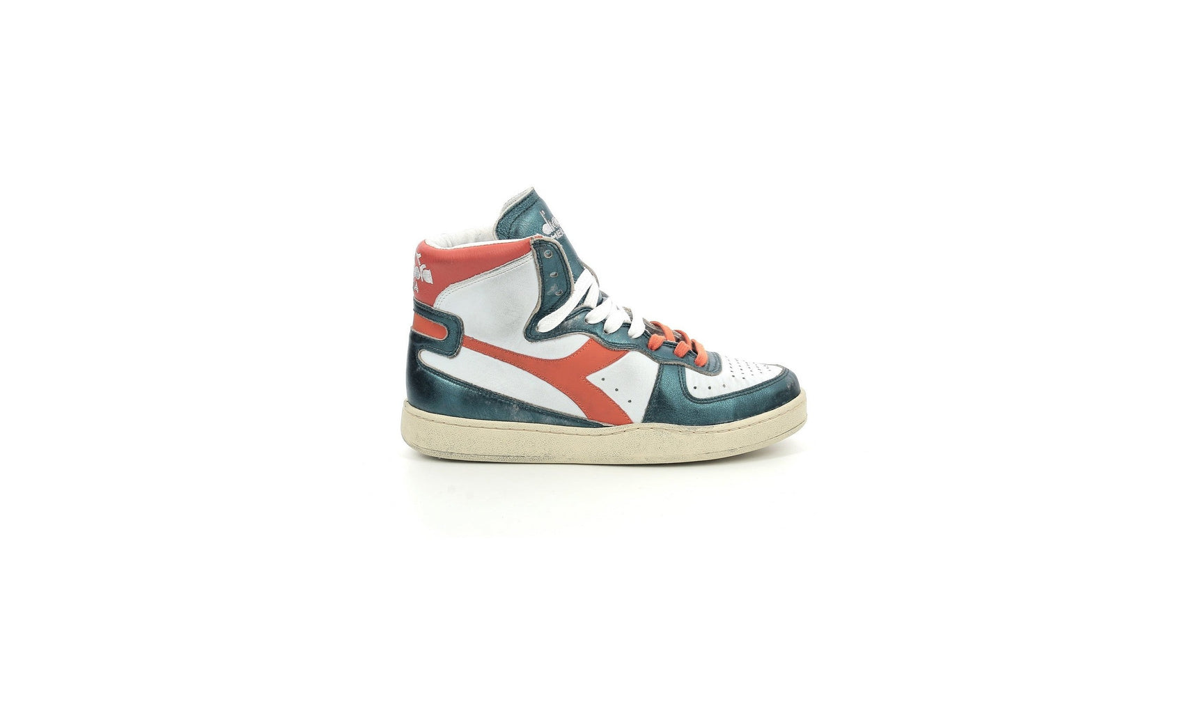Diadora - Sneakers Haut Metal Mix Used - White/Tropical Orange - Mixte