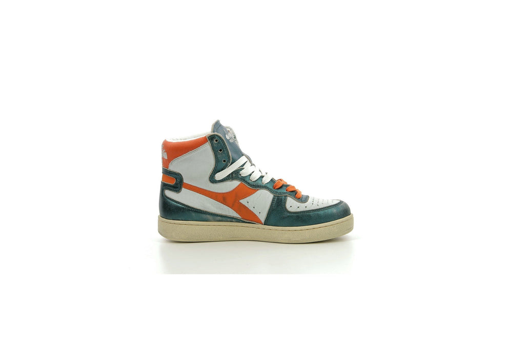 Diadora - Sneakers Haut Metal Mix Used - White/Tropical Orange - Mixte