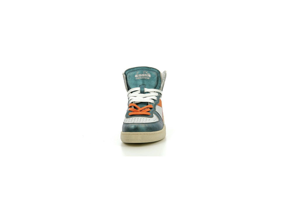 Diadora - Sneakers Haut Metal Mix Used - White/Tropical Orange - Mixte