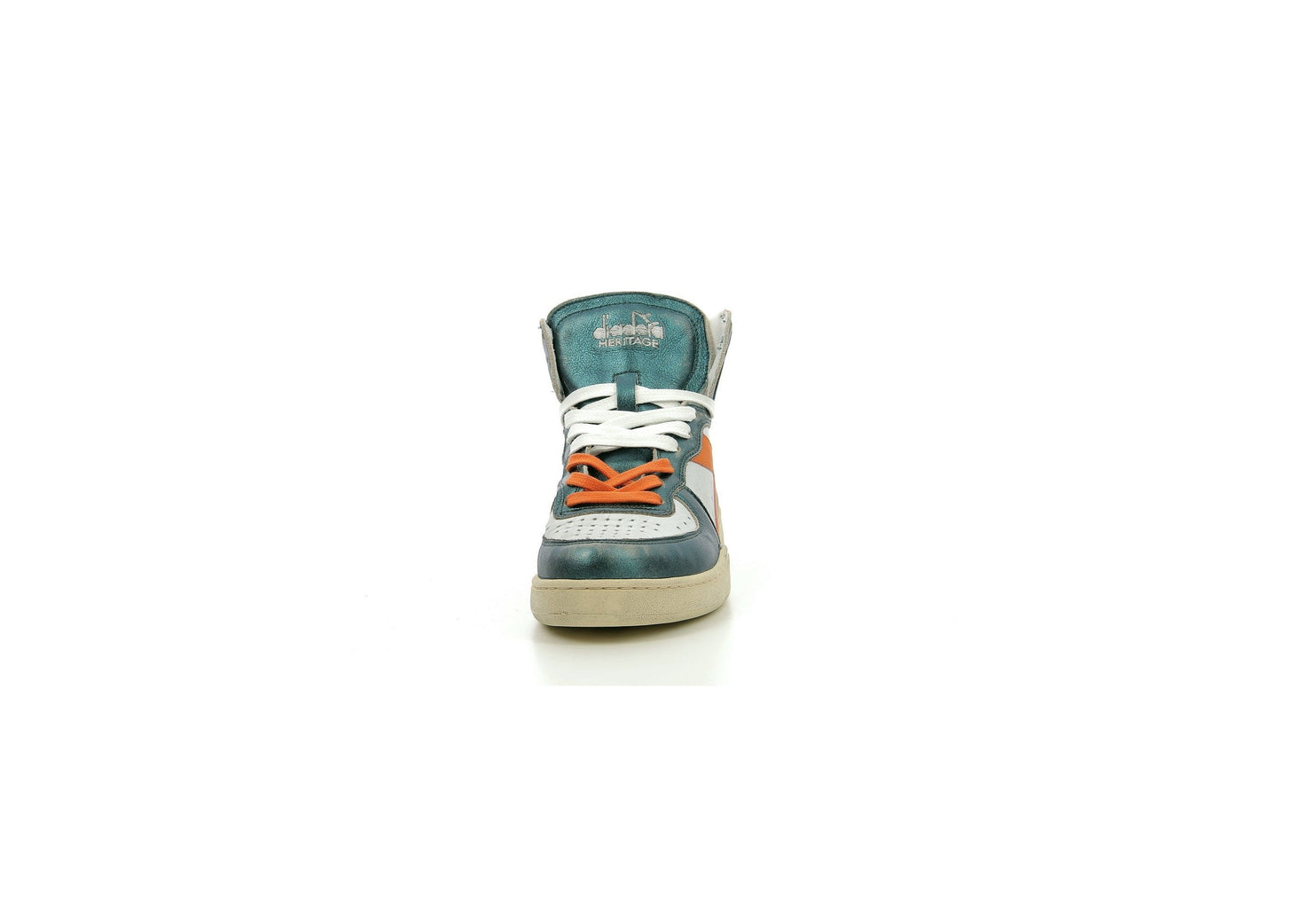 Diadora - Sneakers Haut Metal Mix Used - White/Tropical Orange - Mixte