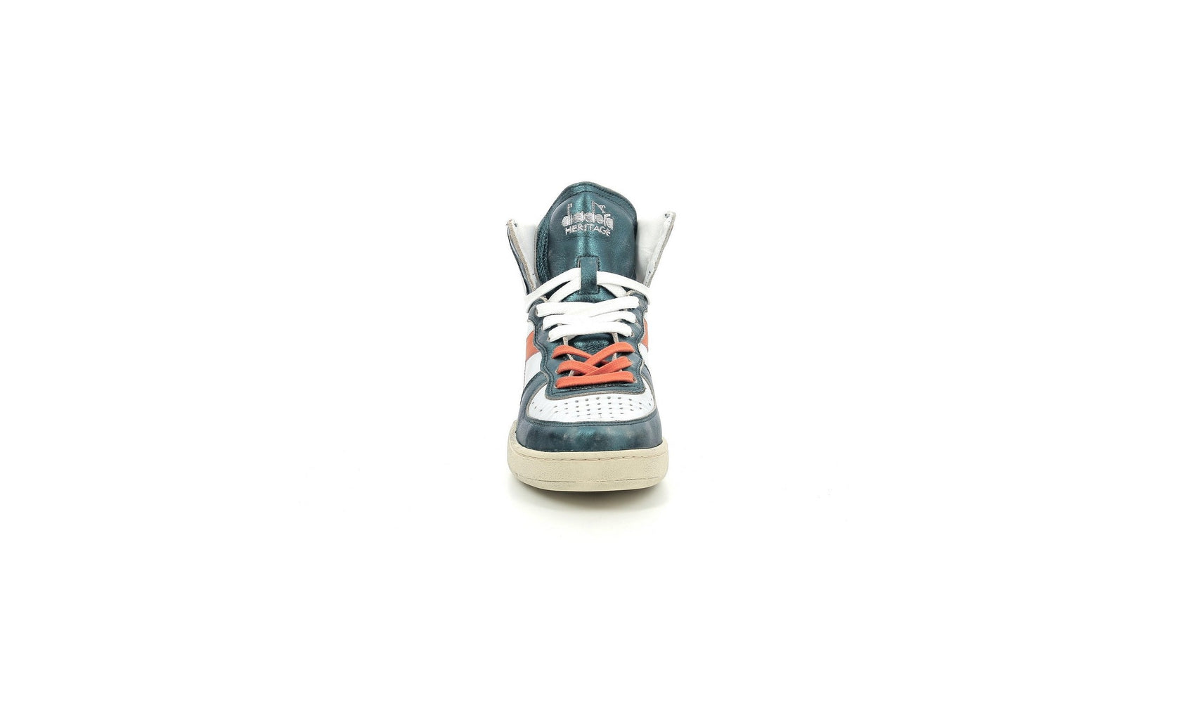 Diadora - Sneakers Haut Metal Mix Used - White/Tropical Orange - Mixte