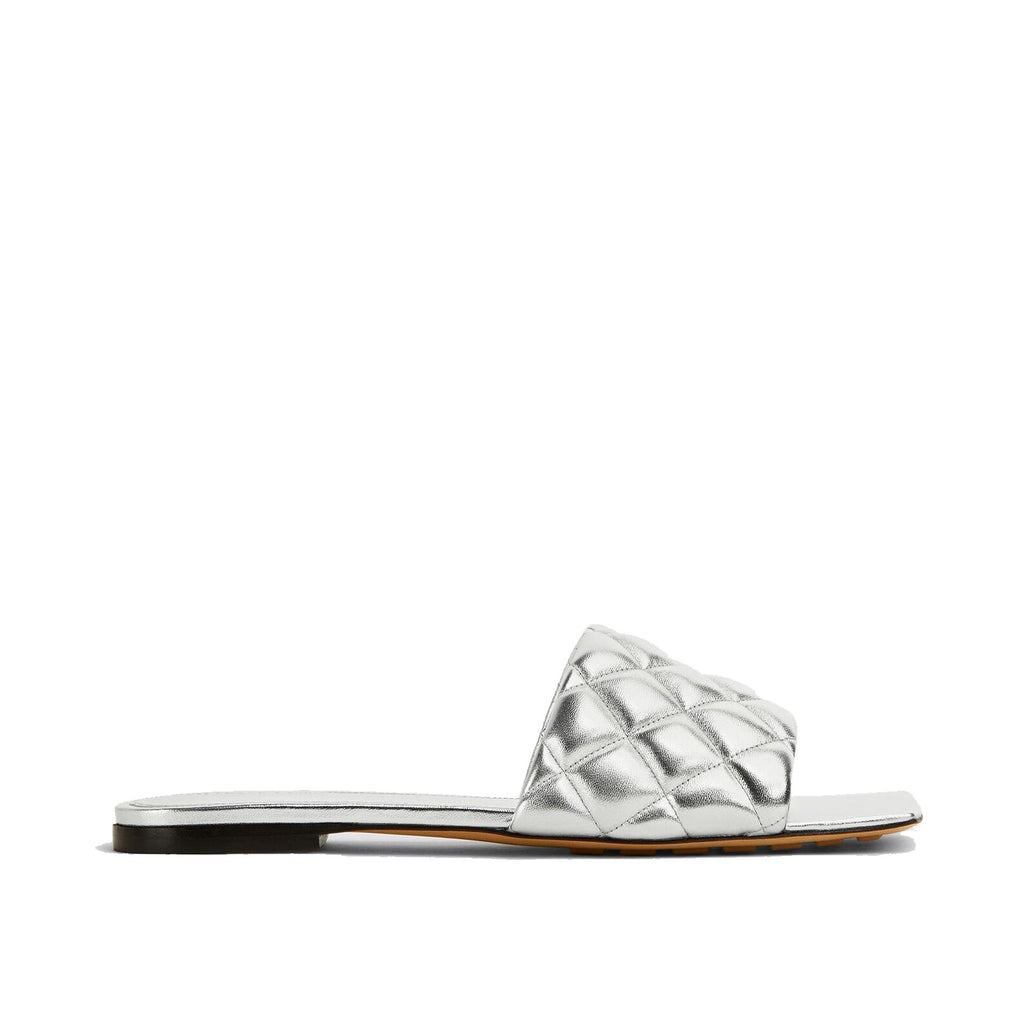 Bottega Veneta Padded Sandals - Silver - Femme