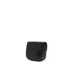Saint Laurent - Sac Bandoulière Kaia Croco - Femme - Black