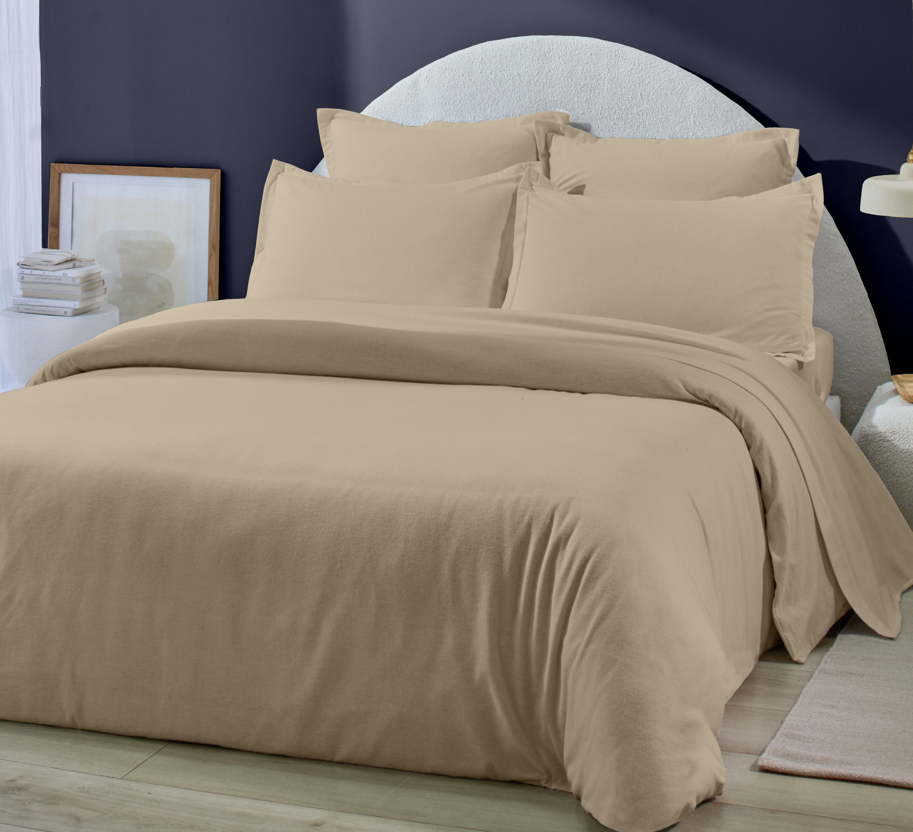 Housse De Couette - 100% Flanelle De Coton - Orea - Ficelle