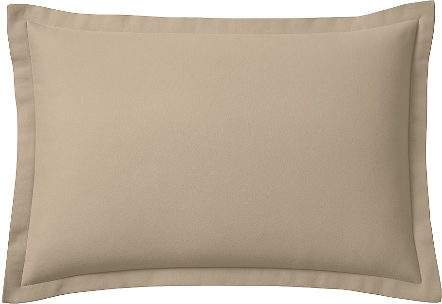 Taie D'Oreiller - 100% Flanelle De Coton - Orea - Ficelle