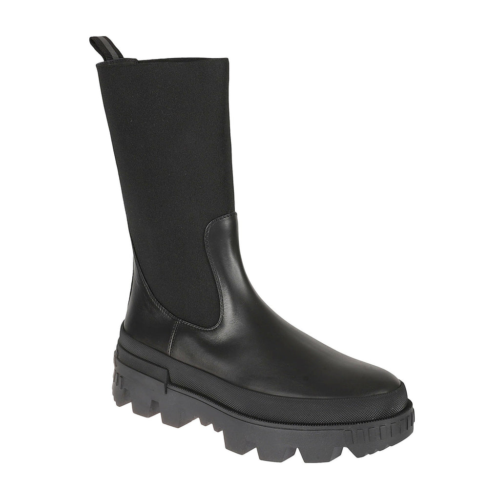 Bottes Moncler Leather - Black - Femme