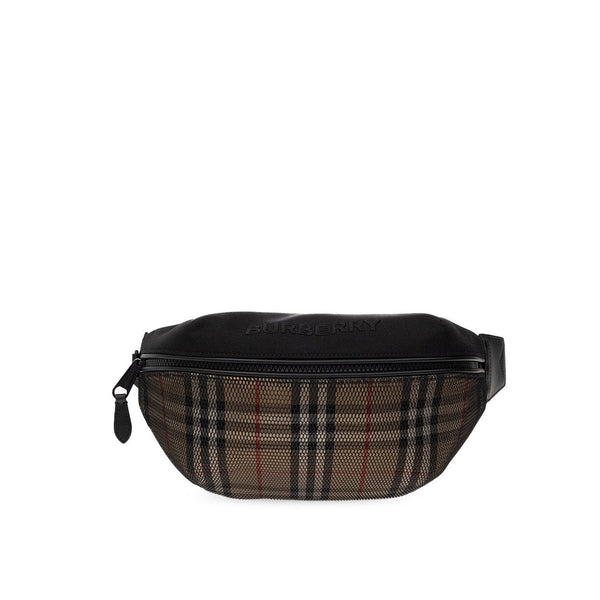 Burberry Check Mesh Belt Bag - Beige - Homme