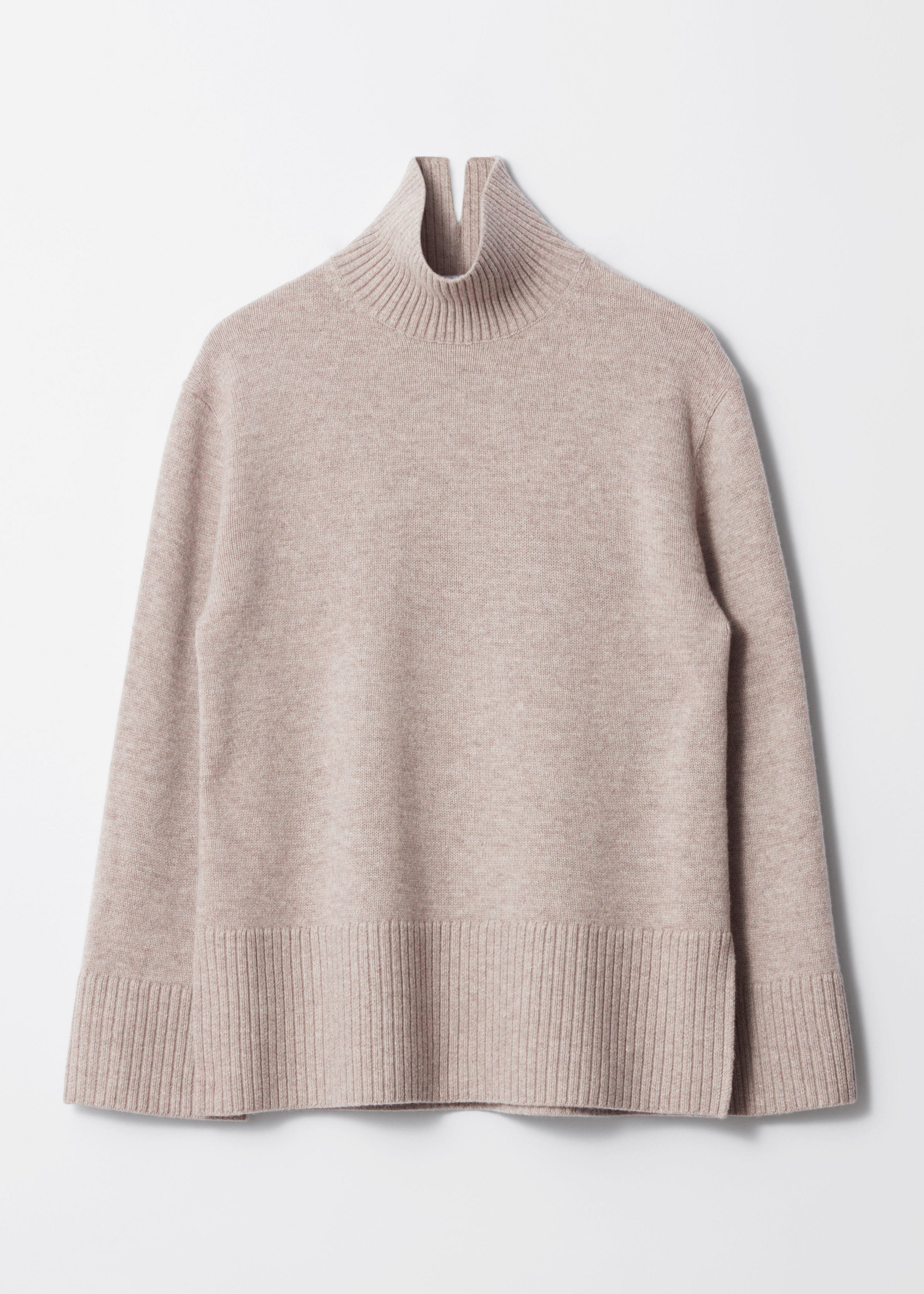 Pull Es Cecilie Col Roulé - Beige
