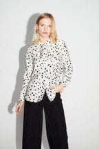 Chemise Lou Imprimé Pois Graphique Fabriquée En Italie