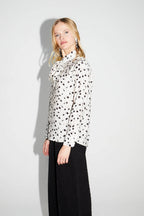 Chemise Lou Imprimé Pois Graphique Fabriquée En Italie