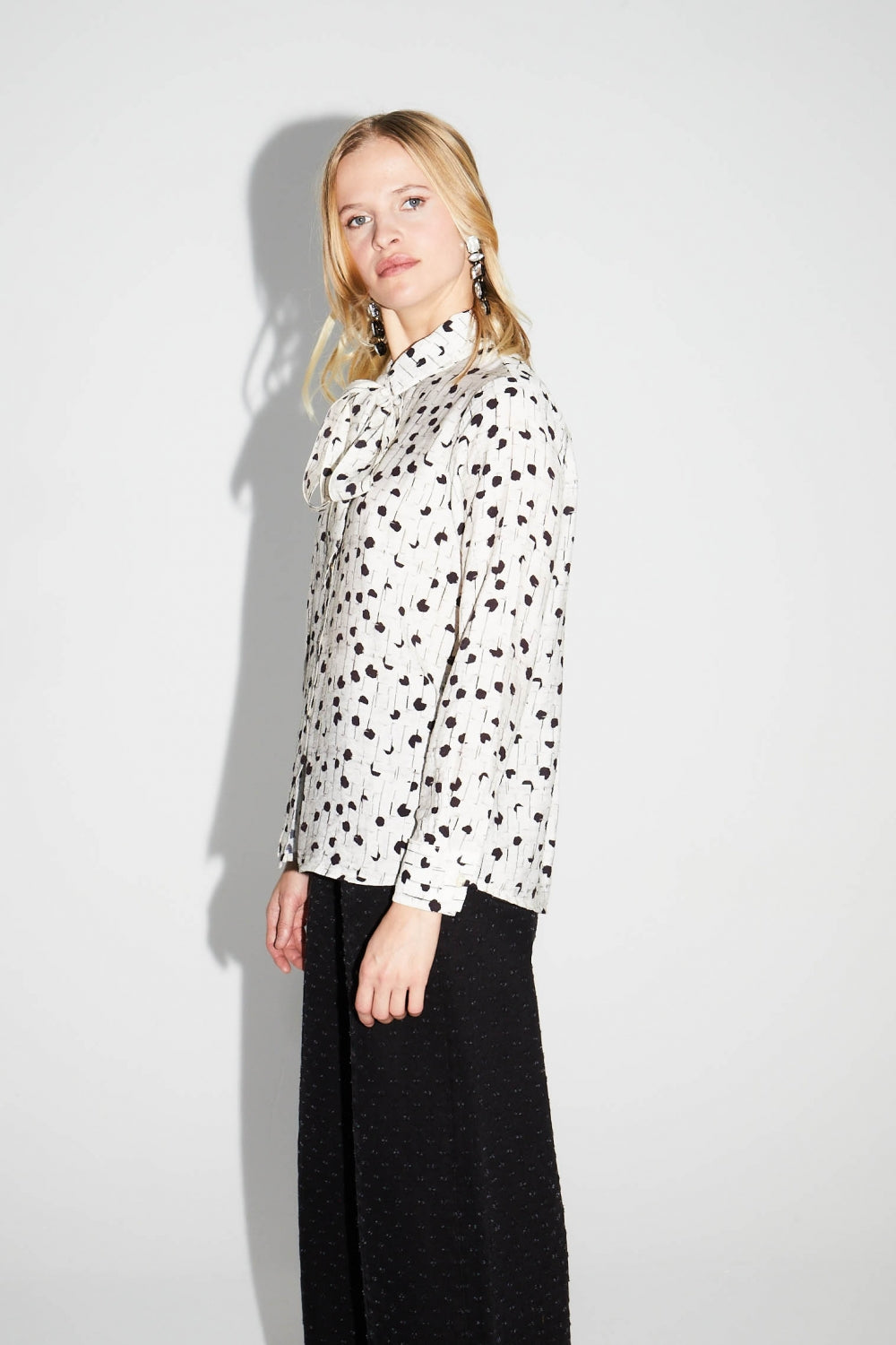 Chemise Lou Imprimé Pois Graphique Fabriquée En Italie