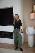 Pantalon Velours Elly - Kaki