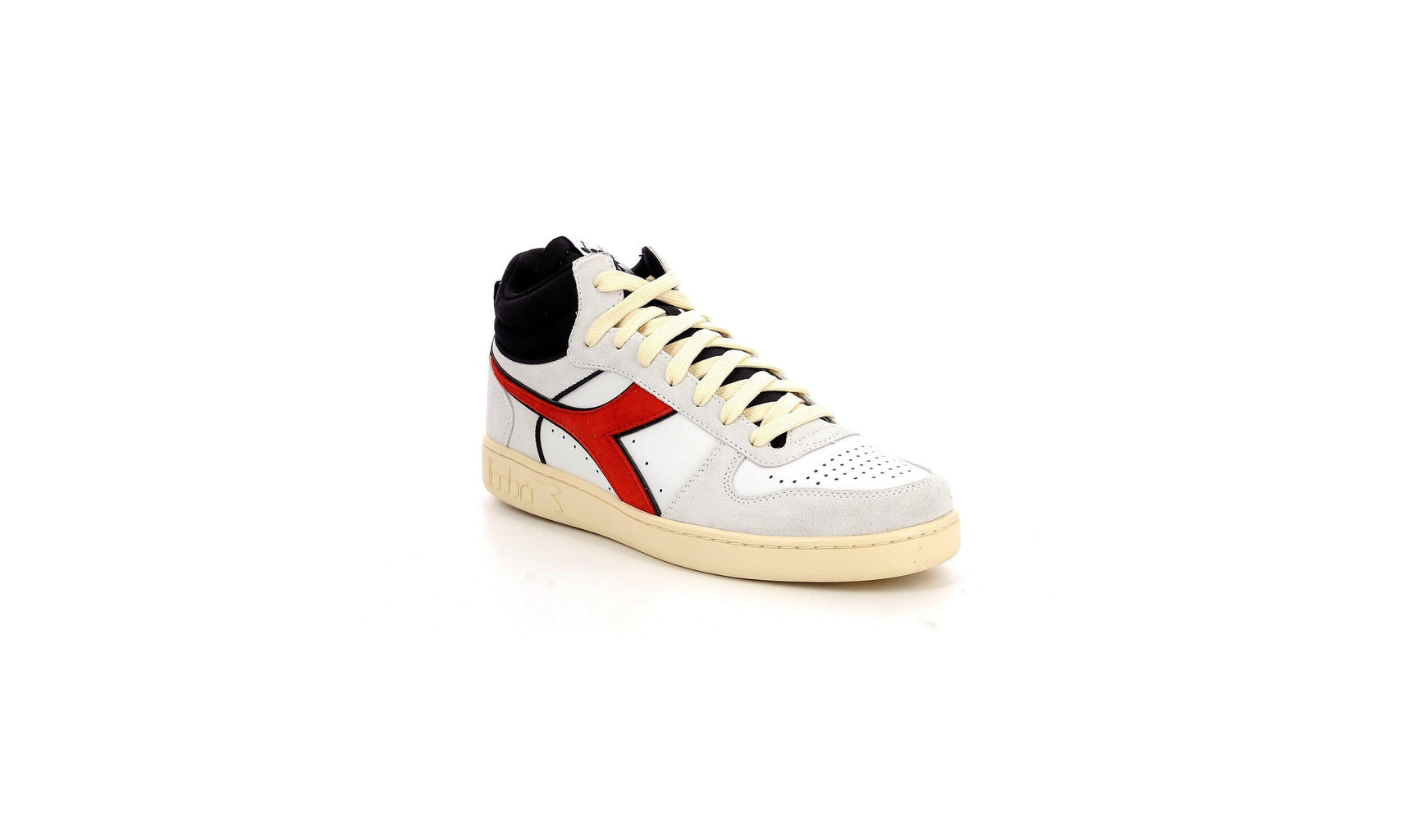 Diadora - Sneakers Haut Magic B Suede - White/Ferrari Red Italy - Mixte