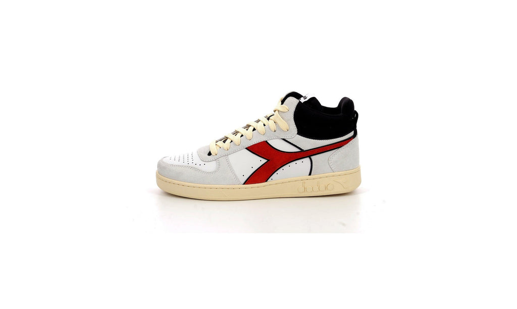 Diadora - Sneakers Haut Magic B Suede - White/Ferrari Red Italy - Mixte
