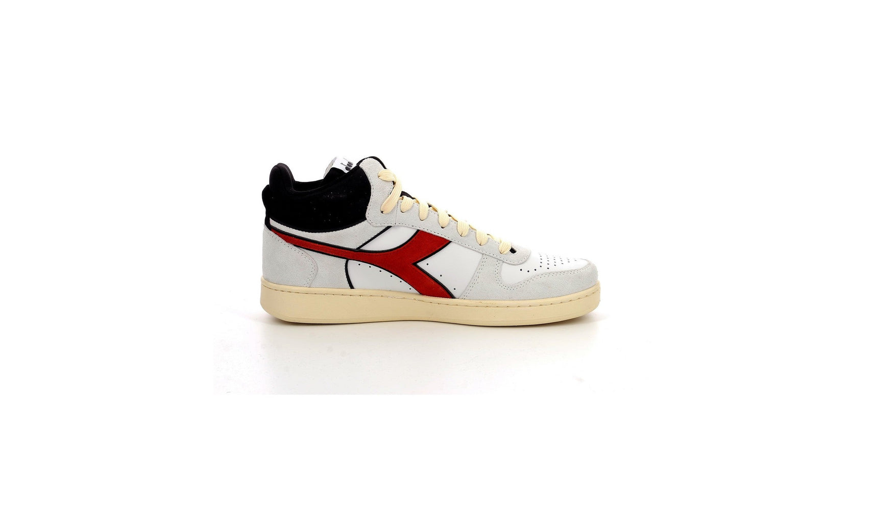 Diadora - Sneakers Haut Magic B Suede - White/Ferrari Red Italy - Mixte