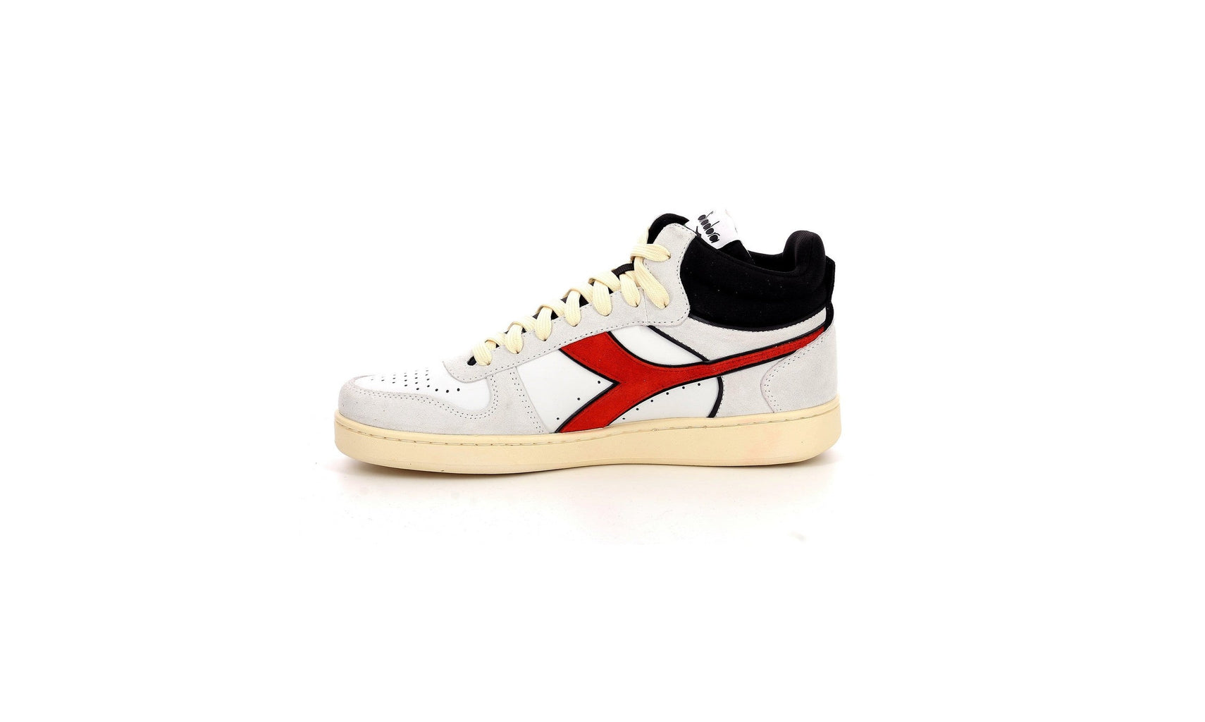 Diadora - Sneakers Haut Magic B Suede - White/Ferrari Red Italy - Mixte