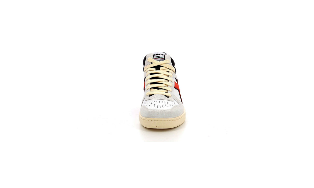 Diadora - Sneakers Haut Magic B Suede - White/Ferrari Red Italy - Mixte