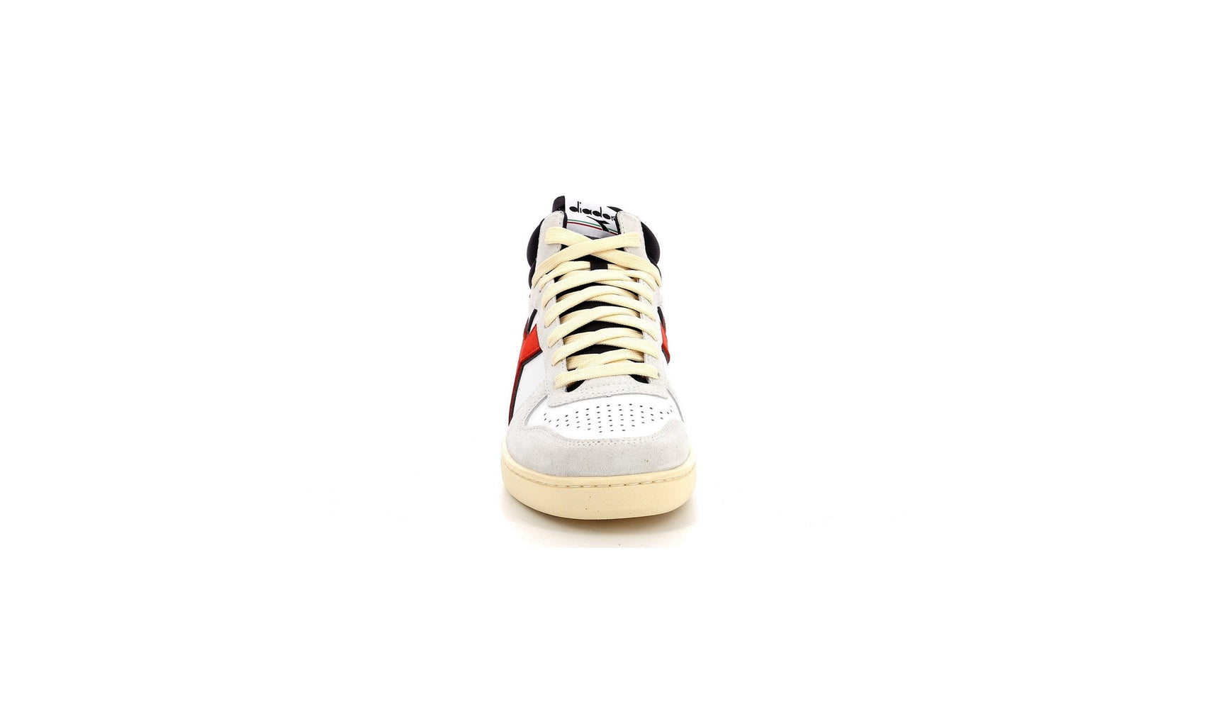 Diadora - Sneakers Haut Magic B Suede - White/Ferrari Red Italy - Mixte