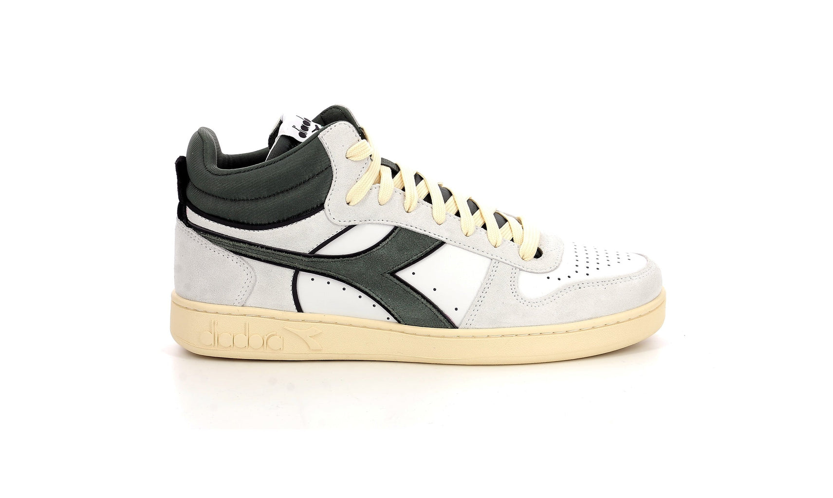 Diadora - Sneakers Haut - Magic B Suede - White/Dark Forest