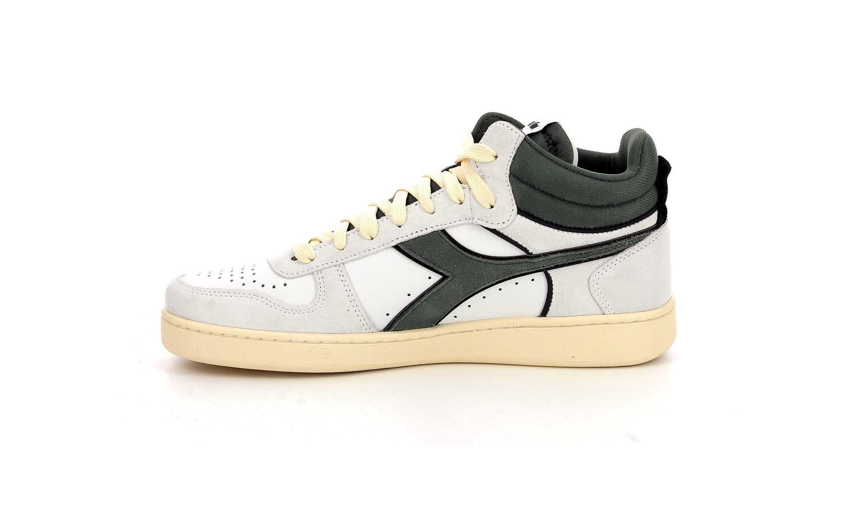 Diadora - Sneakers Haut - Magic B Suede - White/Dark Forest