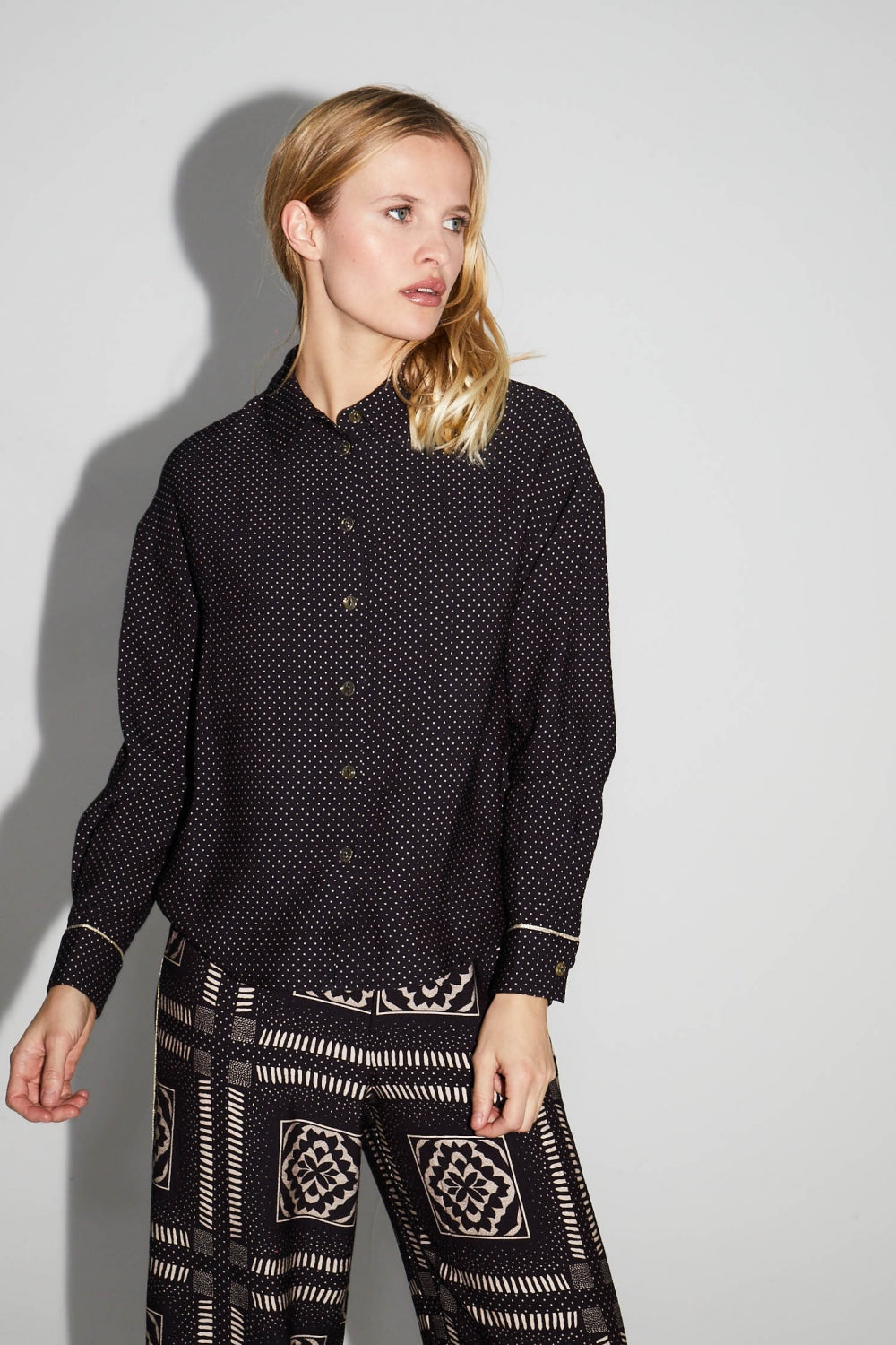 Shirt Flower And Dots