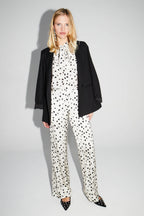 Pantalon Charlie Print Pois Graphique Fabriqué En Italie