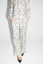 Pantalon Charlie Print Pois Graphique Fabriqué En Italie