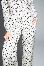 Pantalon Charlie Print Pois Graphique Fabriqué En Italie