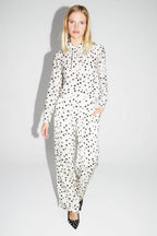 Pantalon Charlie Print Pois Graphique Fabriqué En Italie