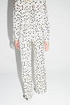 Pantalon Charlie Print Pois Graphique Fabriqué En Italie
