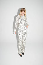 Pantalon Charlie Print Pois Graphique Fabriqué En Italie