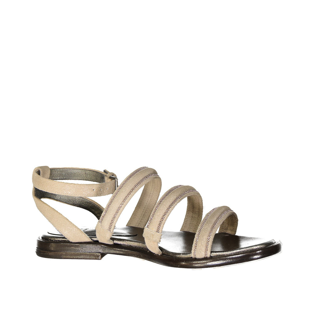 Brunello Cucinelli Leather Sandals - Beige - Femme