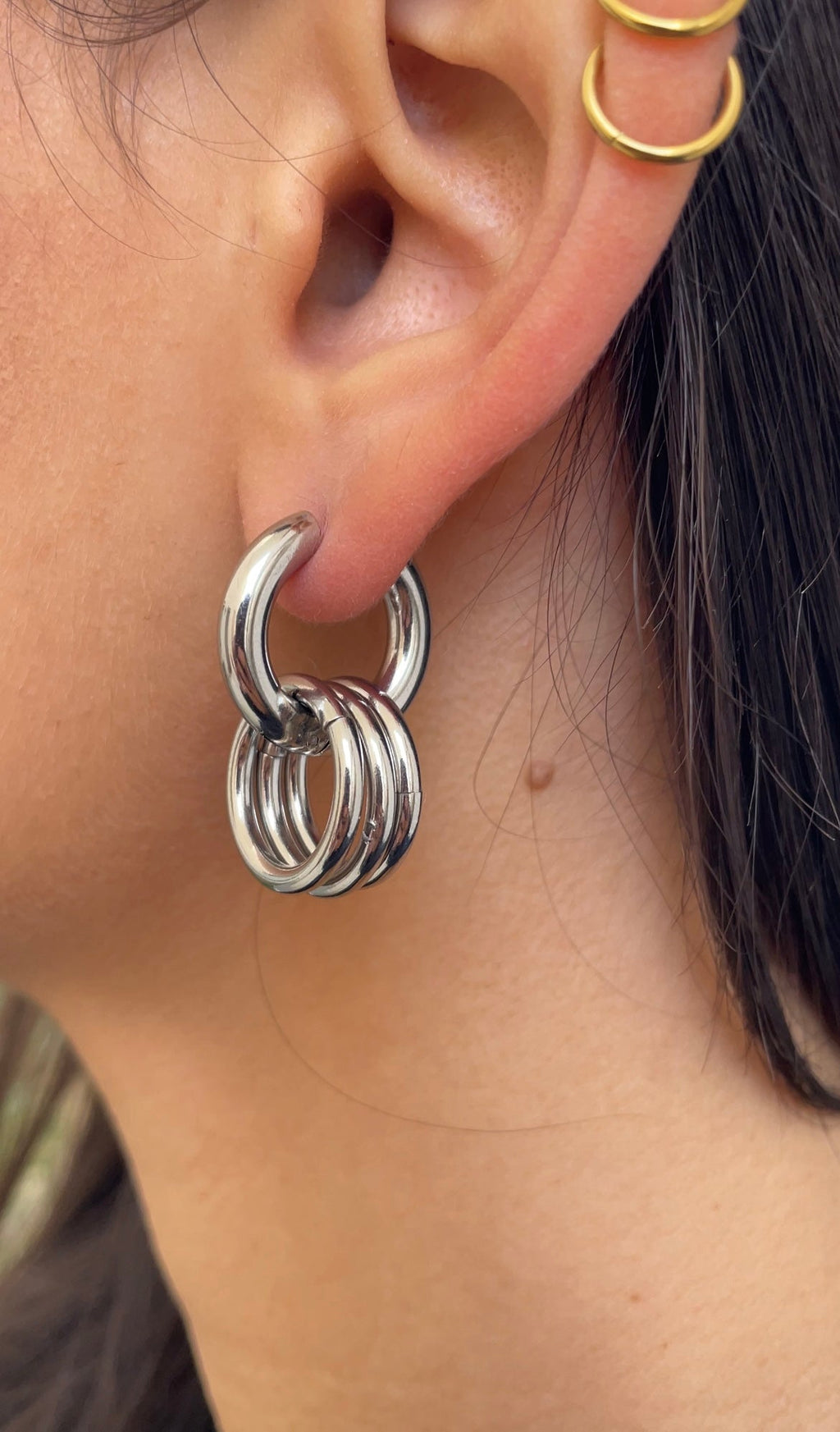 Boucles D'Oreilles Trio X Hoop