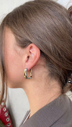 Boucles D'Oreilles Wave Oval