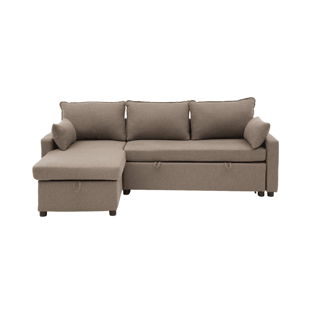 Louison - Canapé Convertible 3 Places Avec Méridienne - Tissu