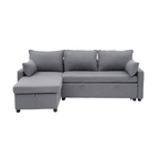 Louison - Canapé Convertible 3 Places Avec Méridienne - Tissu