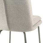 Lysa - Lot De 4 Chaises - Tissu & Métal - Beige