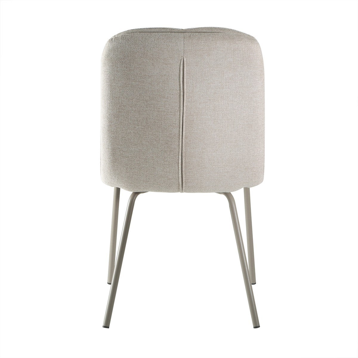 Lysa - Lot De 4 Chaises - Tissu & Métal - Beige