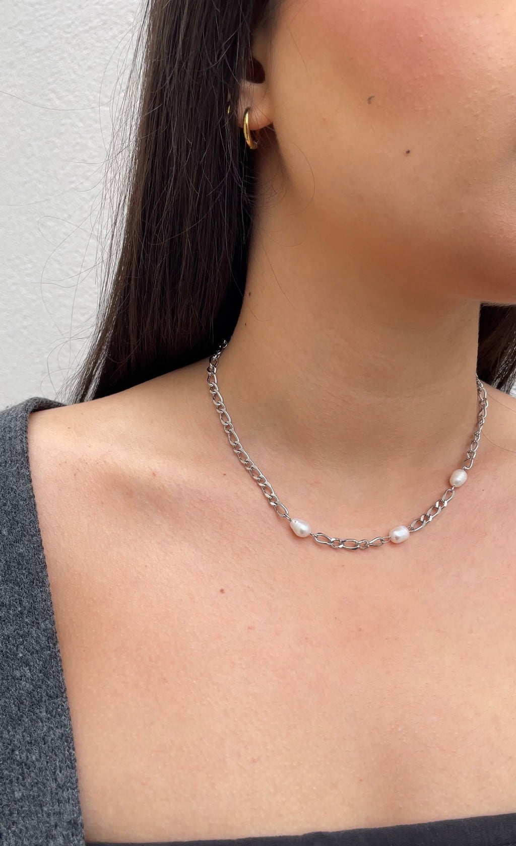 Collier Dangling Pearl