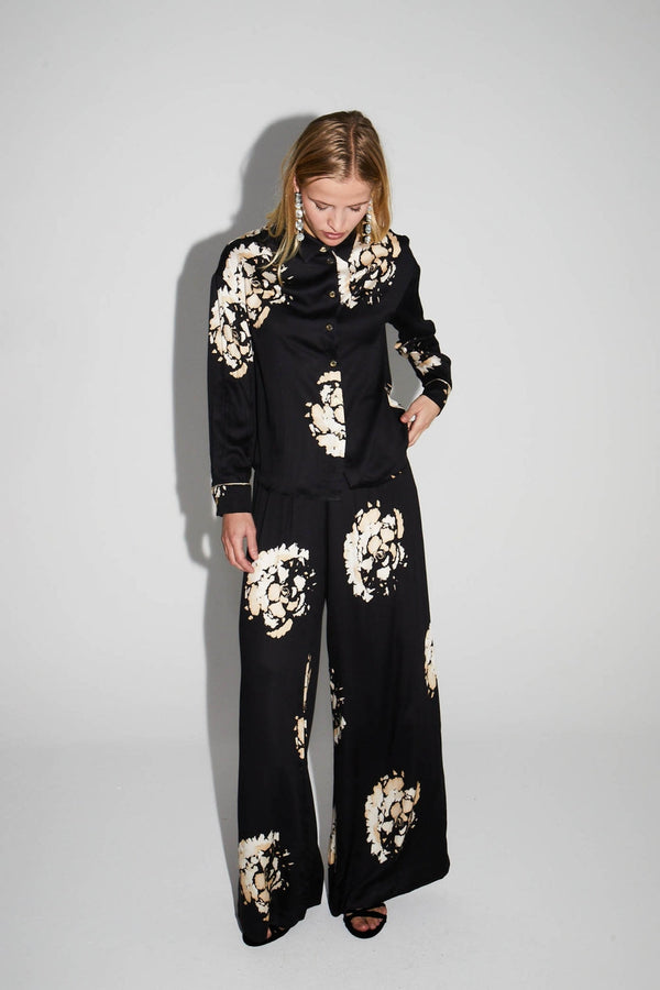 Shirt Print Maxi Beige Flower