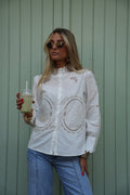 Blouse Brodée Donia - Blanche