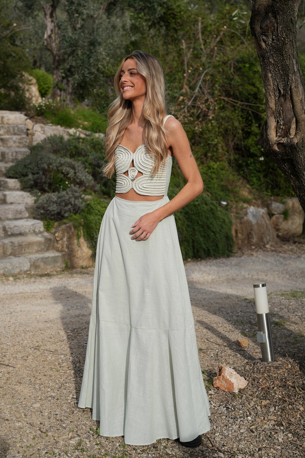 Robe Longue Valentine - Vert D’Eau