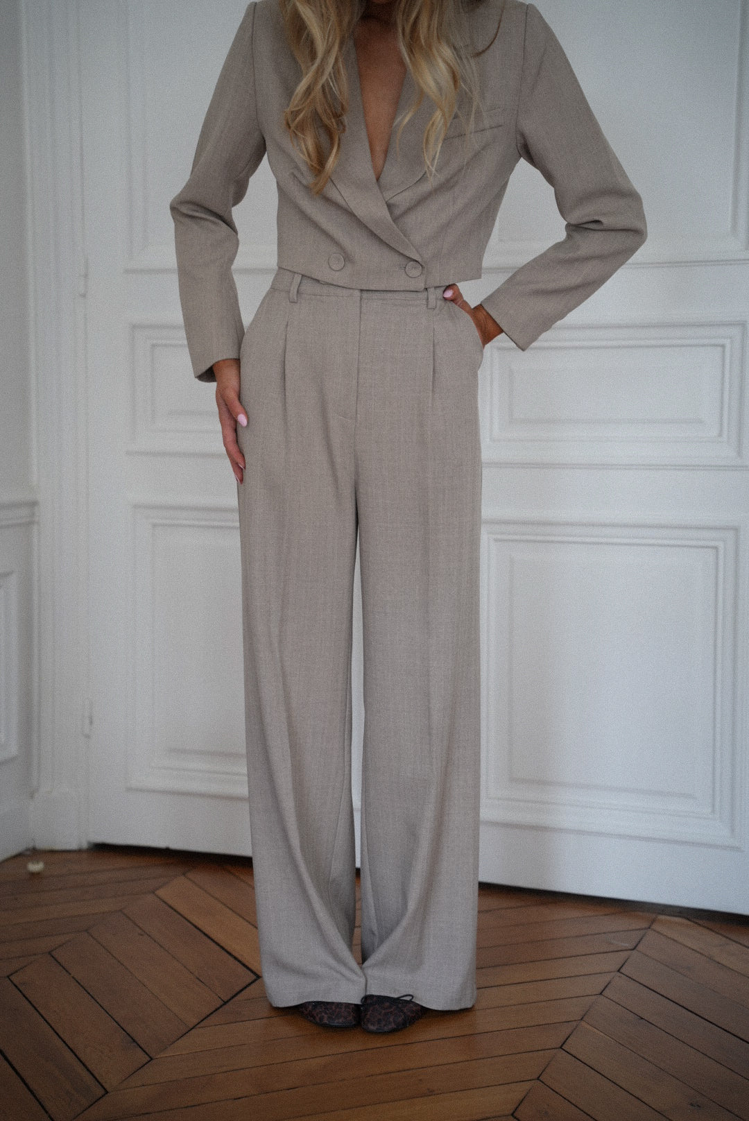 Pantalon Droit Roza - Beige