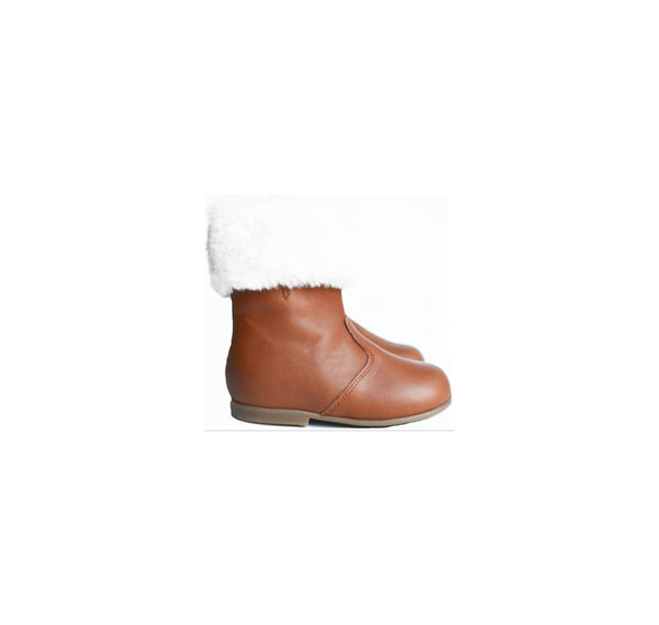 Bottine Boots Souples Amarine - Cuir Camel - Fille